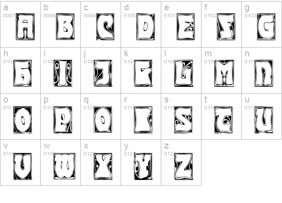 Carmen CapsOutside lowercase a-z preview
