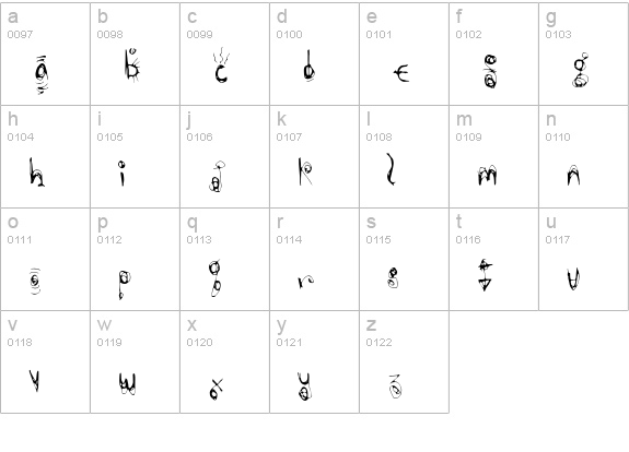 Carnival lowercase a-z preview