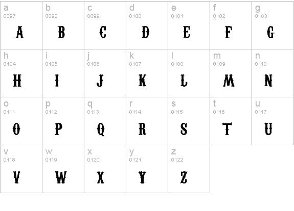 Carnivalee Freakshow lowercase a-z preview