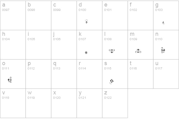 Carol Extras lowercase a-z preview
