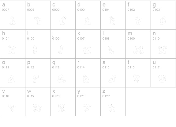CarolesChunk lowercase a-z preview