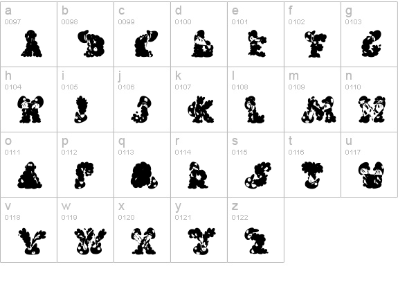 Carols Regular lowercase a-z preview
