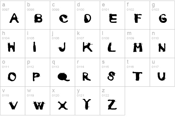 CarrieCattSH lowercase a-z preview