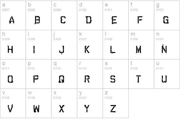 CARTAZ lowercase a-z preview