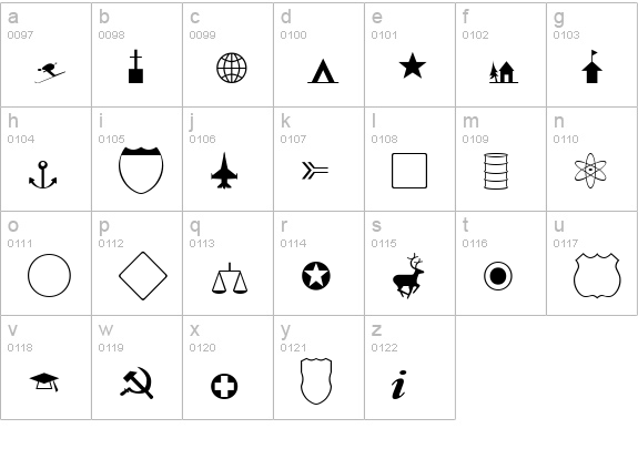 Cartographer SSi lowercase a-z preview