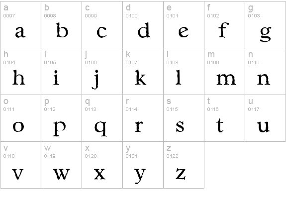 CasablancaAntique-Light-Regular lowercase a-z preview