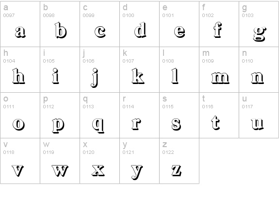 CasadShadow-Heavy-Regular lowercase a-z preview