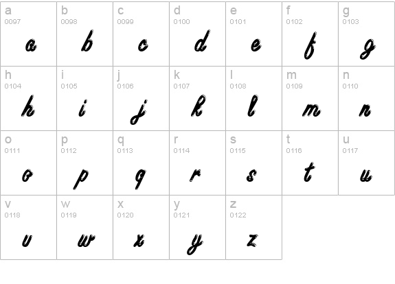 Casino Regular lowercase a-z preview