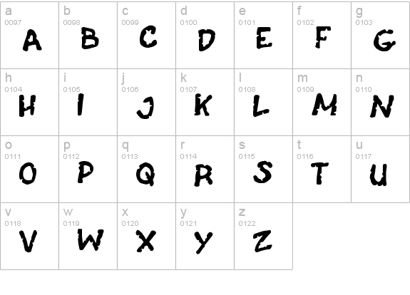 Casket Breath lowercase a-z preview