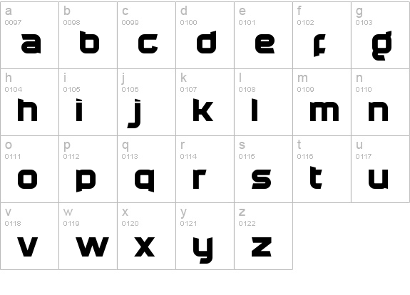 Cassius Garrod lowercase a-z preview