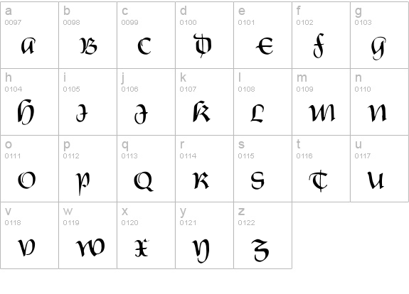 Castiglione Regular lowercase a-z preview