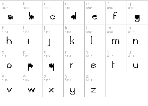 Castorgate - Messed lowercase a-z preview