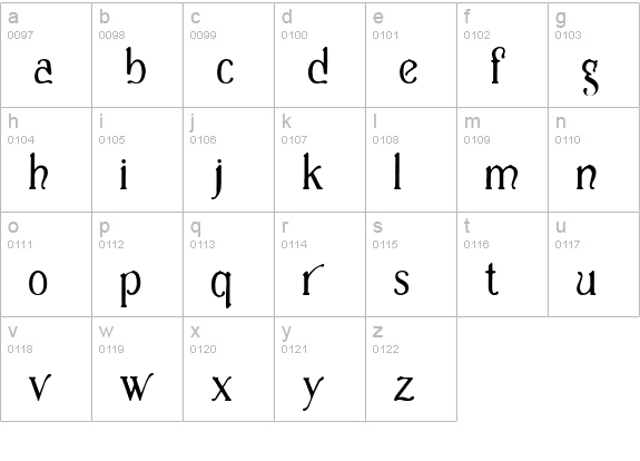 Casua lowercase a-z preview