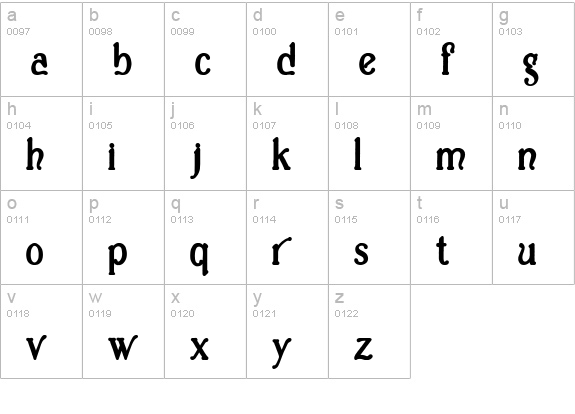 Casua_Bold lowercase a-z preview