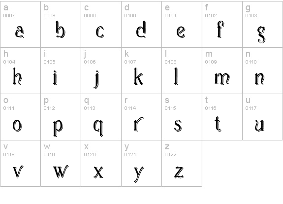 Casua_Shopsign lowercase a-z preview