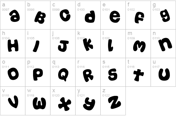 Casual Tossed lowercase a-z preview