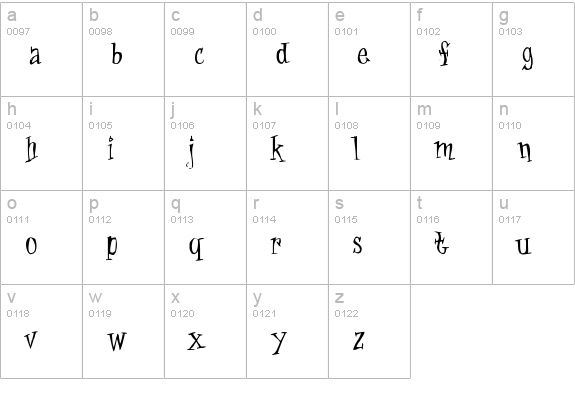 Cat Krap! lowercase a-z preview