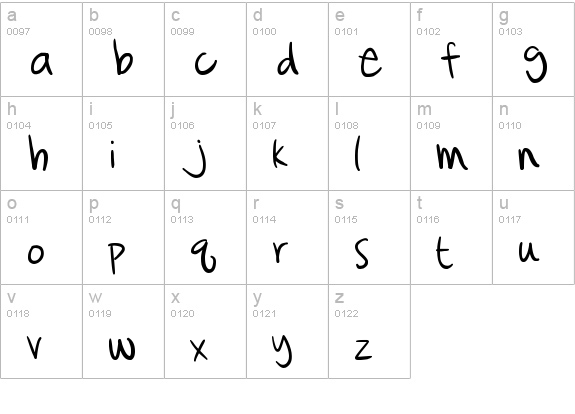 Cataclysmic lowercase a-z preview