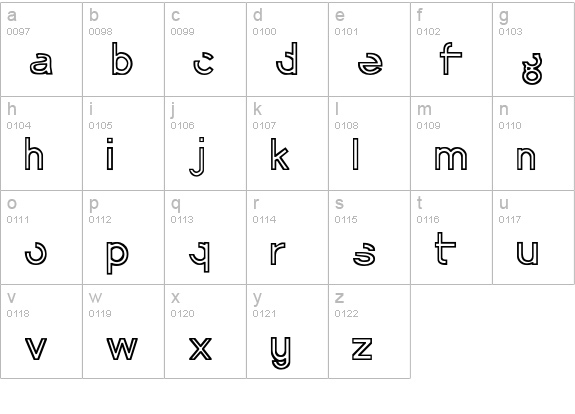 Catastronic lowercase a-z preview