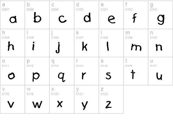 Catchup Normal lowercase a-z preview