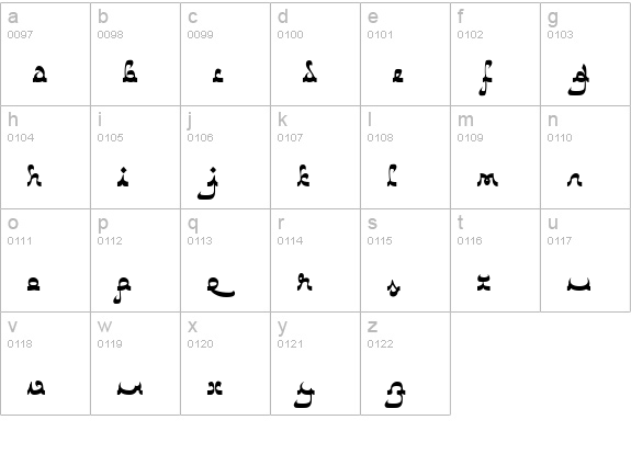 Catharsis Bedouin lowercase a-z preview