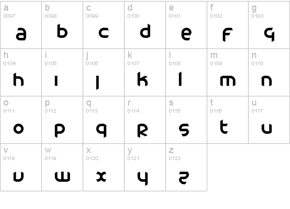 Catharsis Cargo lowercase a-z preview