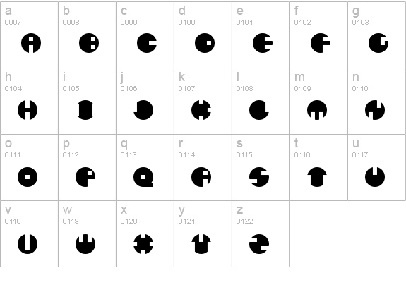 Catharsis Circular lowercase a-z preview
