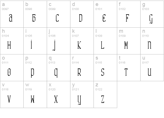 Catharsis Requiem lowercase a-z preview