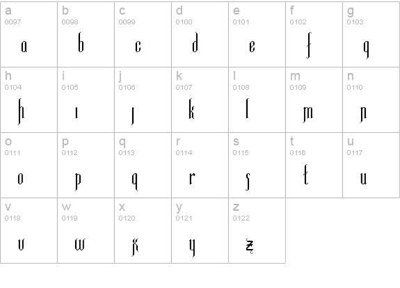 CathedralGrandeur lowercase a-z preview
