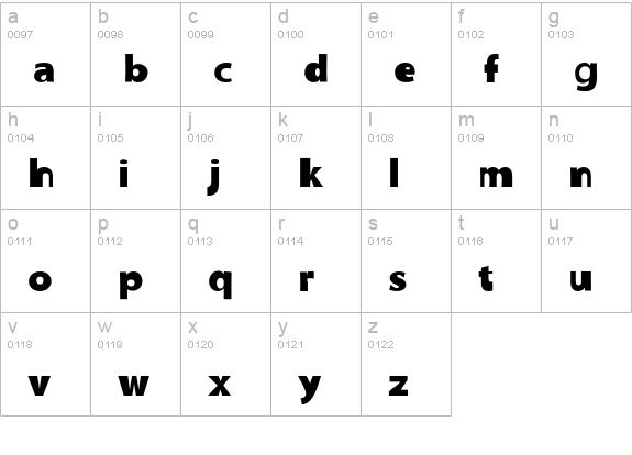 Cathodelic lowercase a-z preview