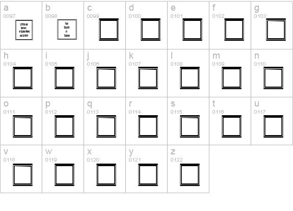 Catstuff lowercase a-z preview