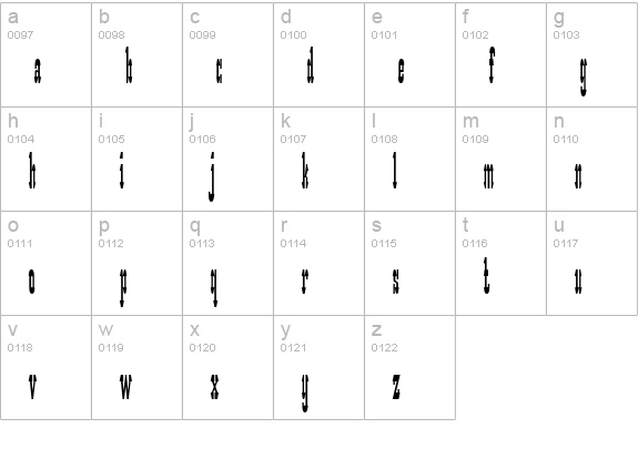 Cattle Annie lowercase a-z preview