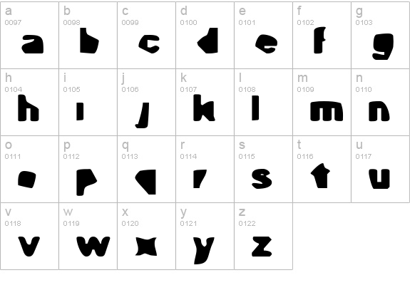 Cave Gyrl lowercase a-z preview