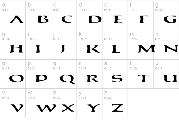 CayaugaSCapsSSK lowercase a-z preview