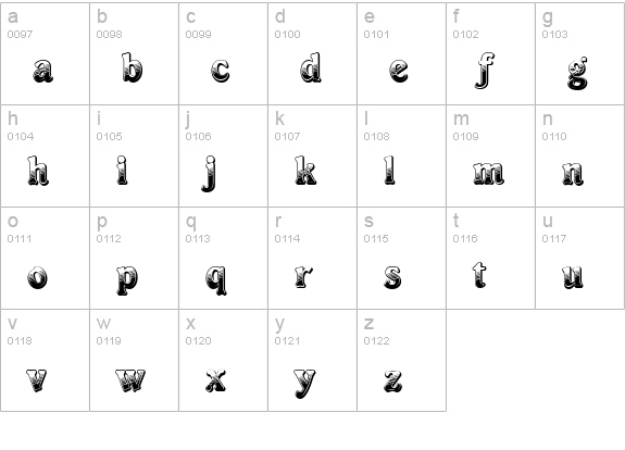 Cayenne-Regular lowercase a-z preview
