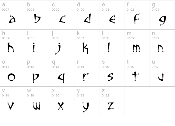 CCAdamantium-Talon lowercase a-z preview