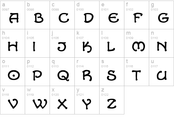 CCAlchemite-Regular lowercase a-z preview