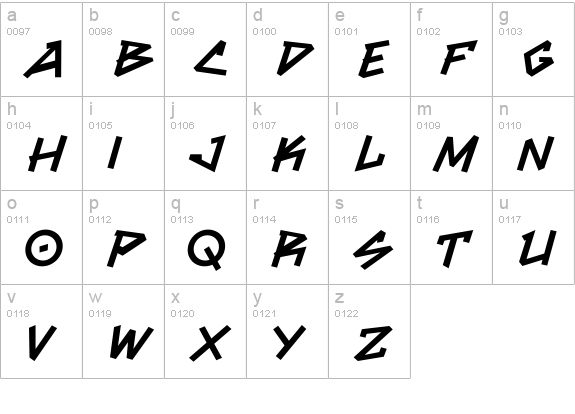 CCBithead-Byte lowercase a-z preview