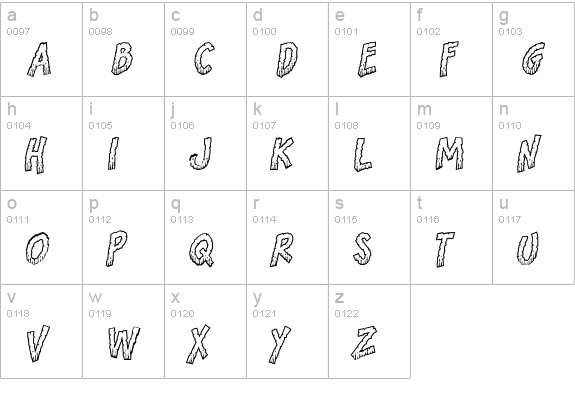 CCBrontoBurger-WellDone lowercase a-z preview