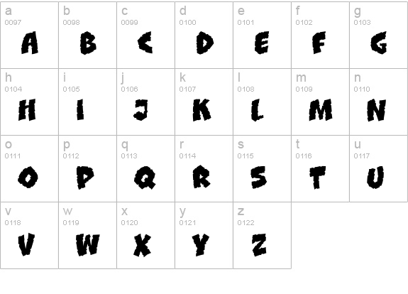 CCClobberinTime-Crunchy lowercase a-z preview