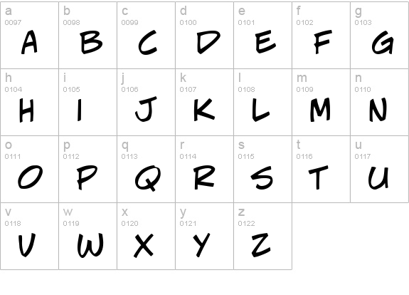 CCJeffCampbell lowercase a-z preview