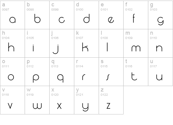 Cecilia lowercase a-z preview