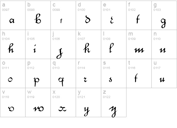 Celeste lowercase a-z preview