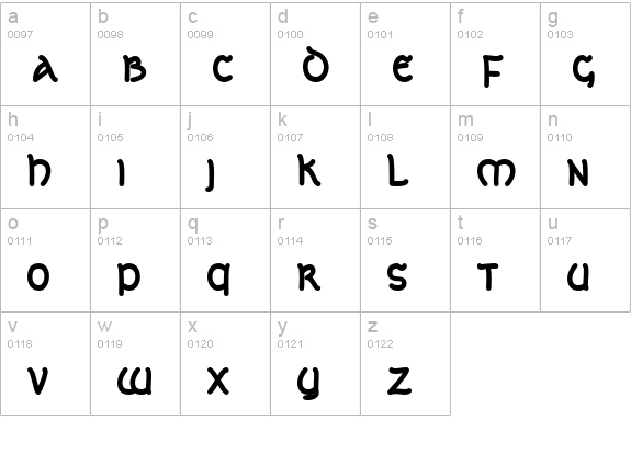 Celtic Lion AOE Bold lowercase a-z preview