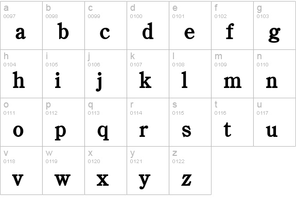 Cento Bold lowercase a-z preview