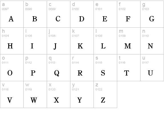 Century-Old-Style-Caps-Regular lowercase a-z preview