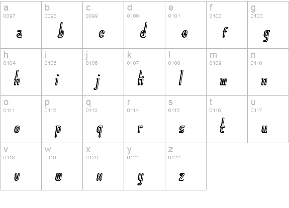 Centurysolid lowercase a-z preview