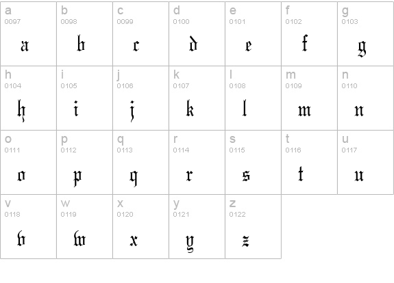 CertificateCondensed lowercase a-z preview