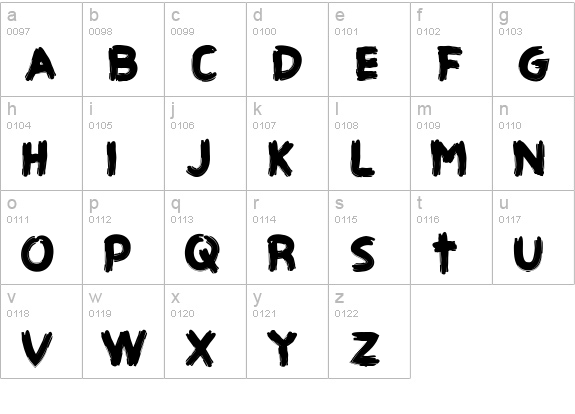 CF Haunted House Regular lowercase a-z preview