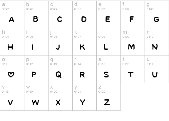 CF I love Montreal Regular lowercase a-z preview